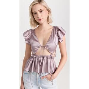 New Allina Liu Beans Top in Taro Women's Size M